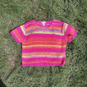 Sigrid Olsen Sport Neon Woven Sweater